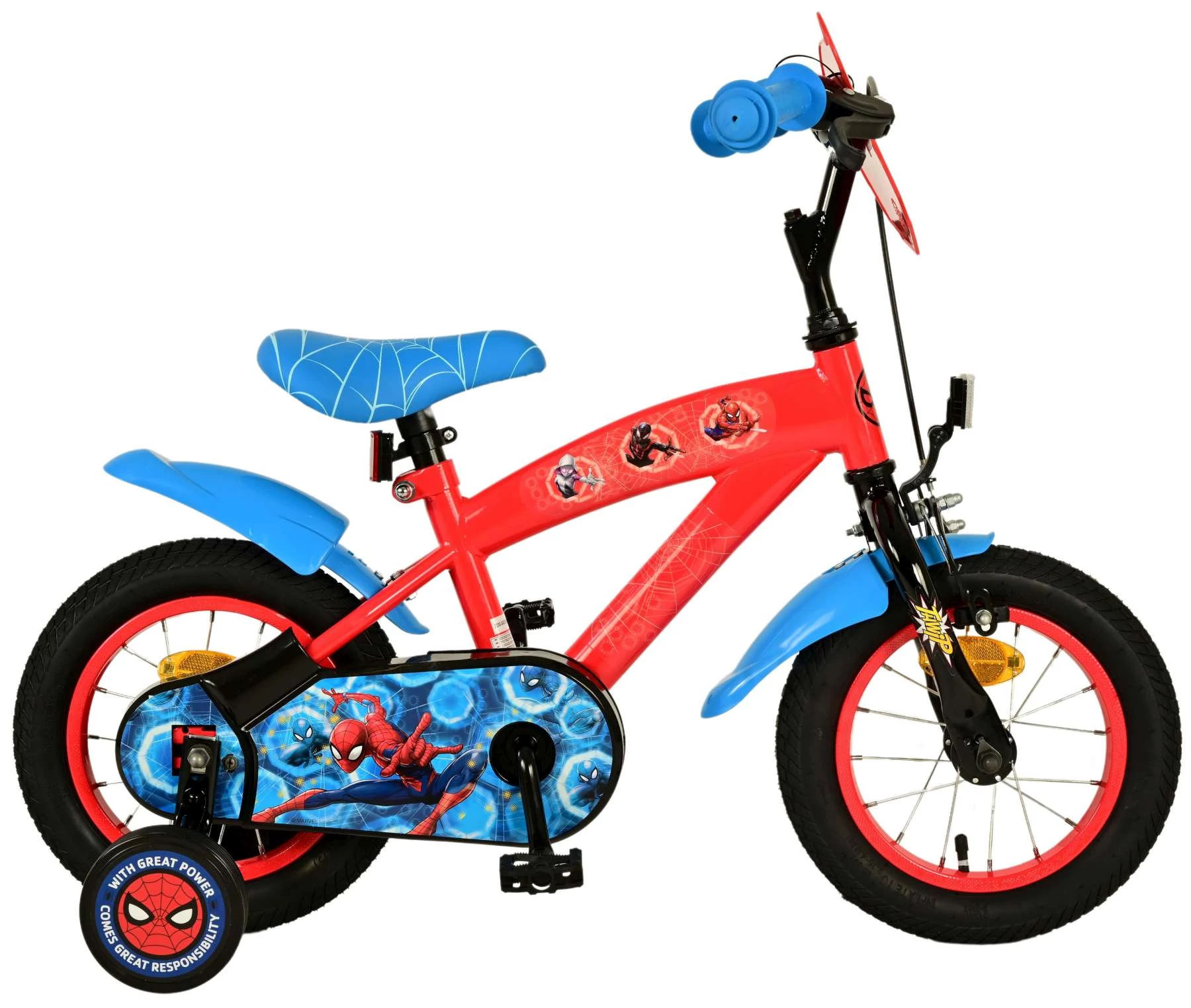 Volare Spiderman Spiderman biciclete pentru copii, 12 inch