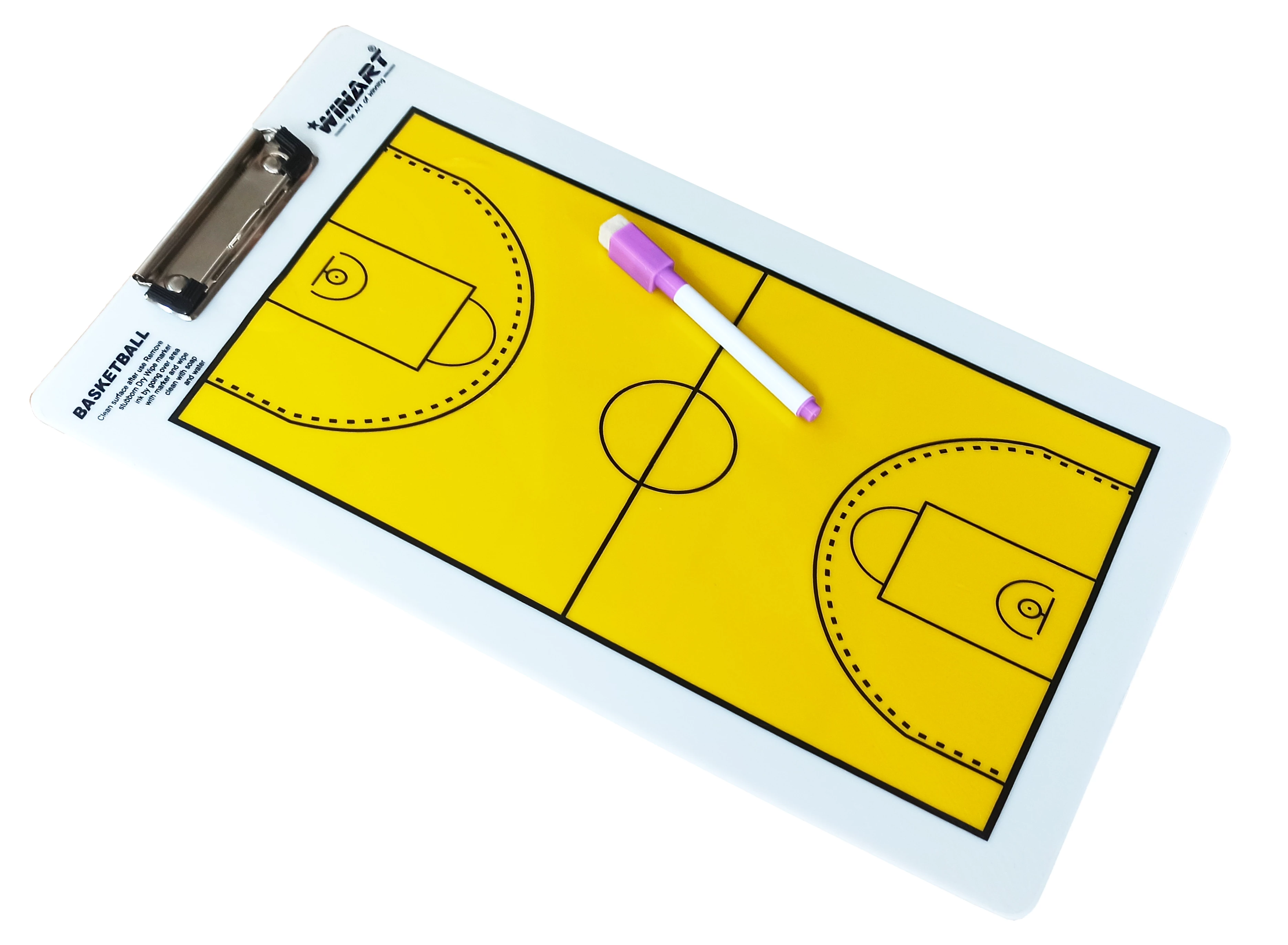 Tablă tactică cu două fețe pentru baschet, 40x24 cm WINART