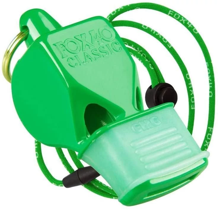 Fluier FOX 40 CMG II. verde (cu coardă de fluier)
