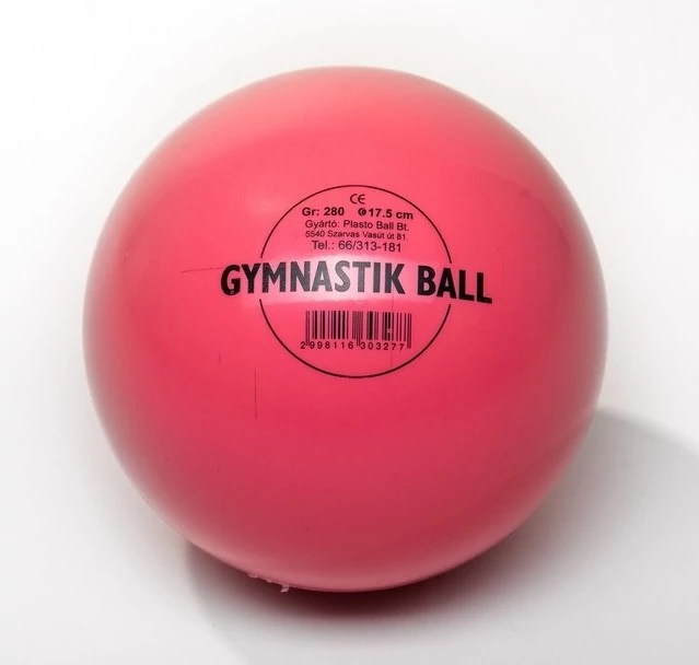 Minge de gimnastică / ritmică Roz 17,5 cm PLASTO