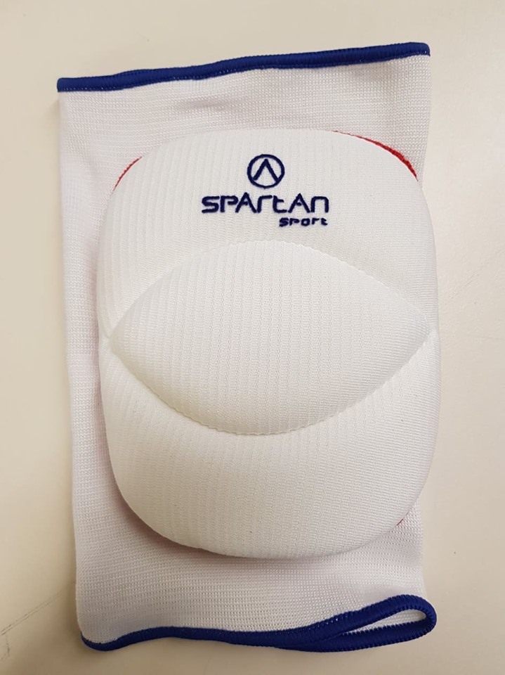 Genunchiere în pereche, capitonate - alb SPARTAN SENIOR