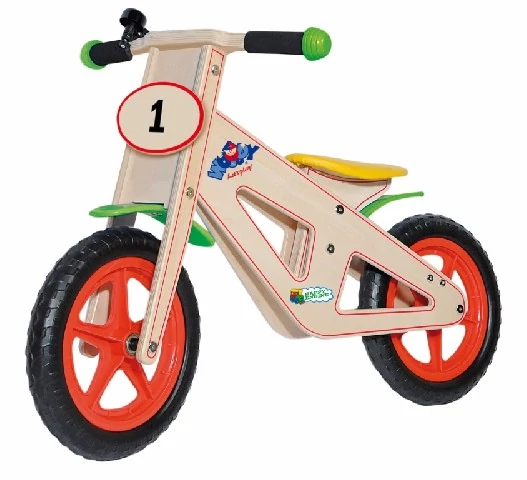 Bicicleta de antrenament din lemn WOODY 93021