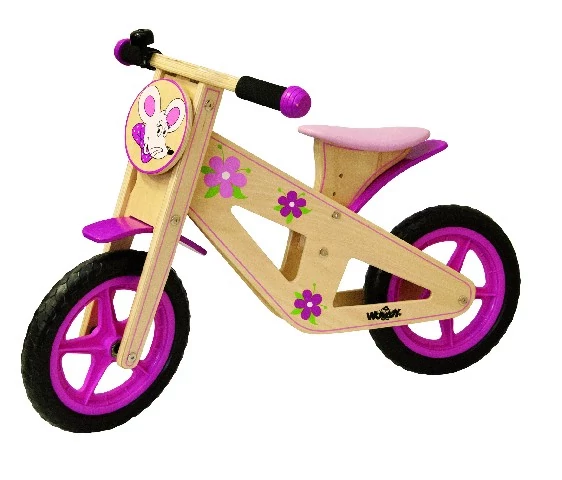 Bicicleta de antrenament din lemn WOODY 91308
