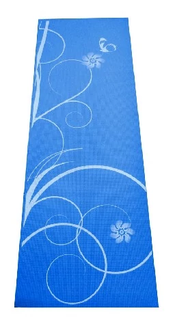 Saltea de yoga, cu model, albastră S-SPORT