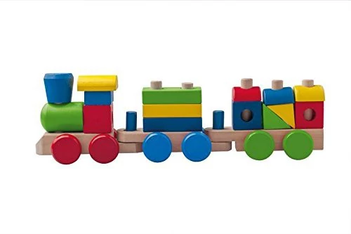 Tren de construcție colorat WOODY 90827